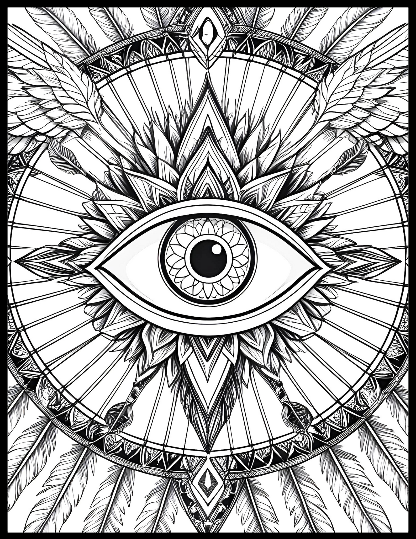 🐉 Eyes That Never Sleep – A Coloring Book of Ancient Watchers (Digital PDF Edition)