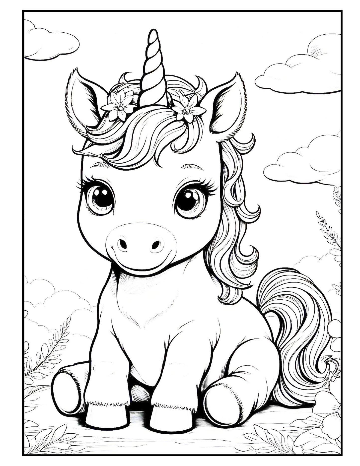 🦄 100 Unicorn Magic: A Creative Coloring Voyage (Digital PDF Edition)