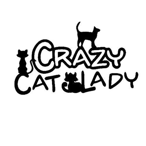 - Crazy Cat Lady Car Sticker – Bold Vinyl Decal (14×8cm)