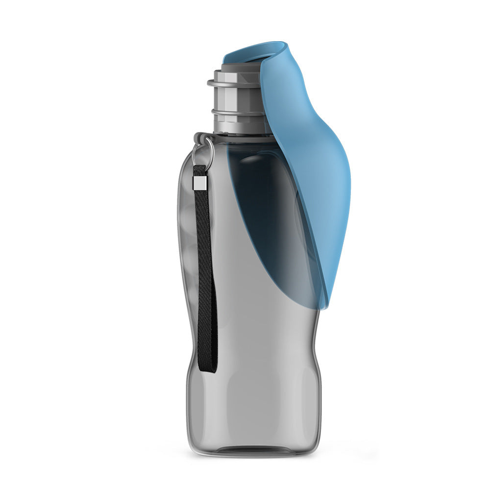 800ml Portable Dog Water Bottle with Foldable Bowl - Leak-Proof Pet Travel Bottle