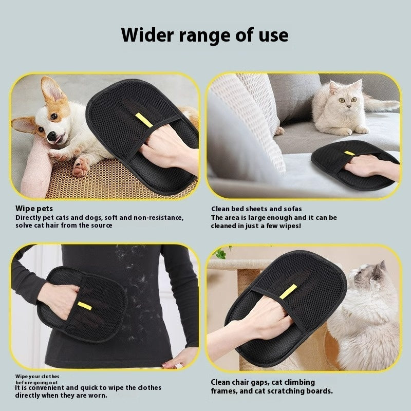 Pet Hair Remover Mitt - Gentle Deshedding Glove for Dogs, Cats & Rabbits