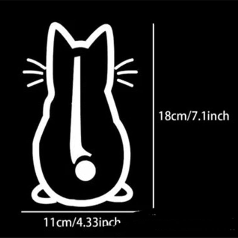 Animated Cat Wiper Sticker – Car Rear Window Decal (18×11cm)