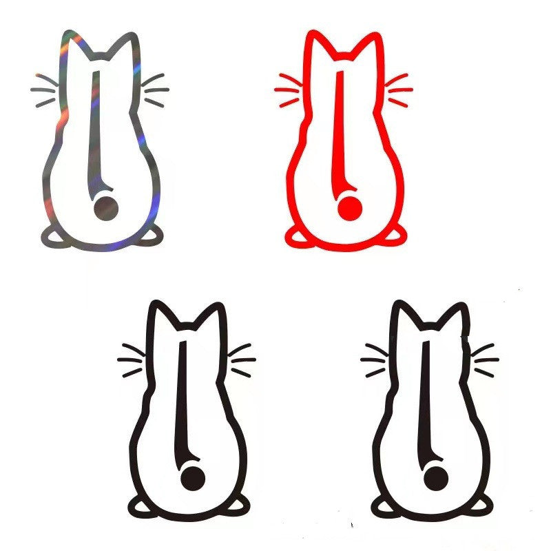 Animated Cat Wiper Sticker – Car Rear Window Decal (18×11cm)
