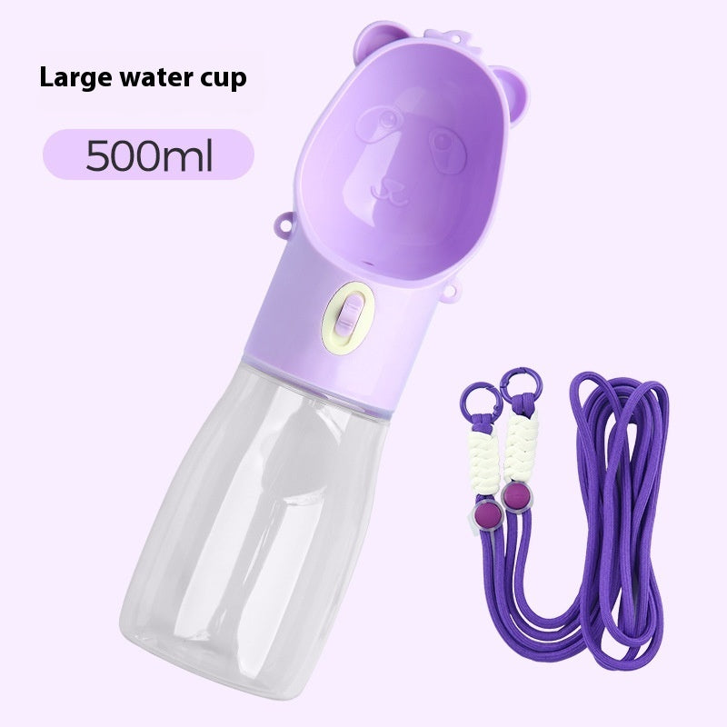 2-in-1 Portable Dog Water Bottle & Food Container - Travel Pet Feeder