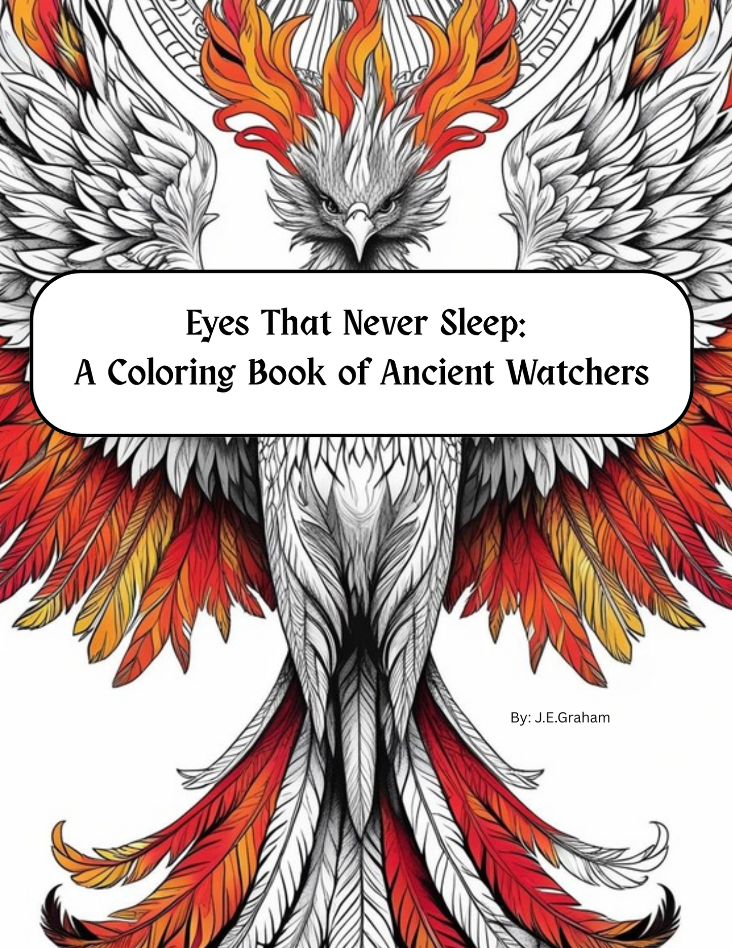 🐉 Eyes That Never Sleep – A Coloring Book of Ancient Watchers (Digital PDF Edition)