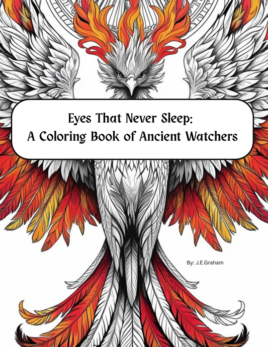 🐉 Eyes That Never Sleep – A Coloring Book of Ancient Watchers (Digital PDF Edition)