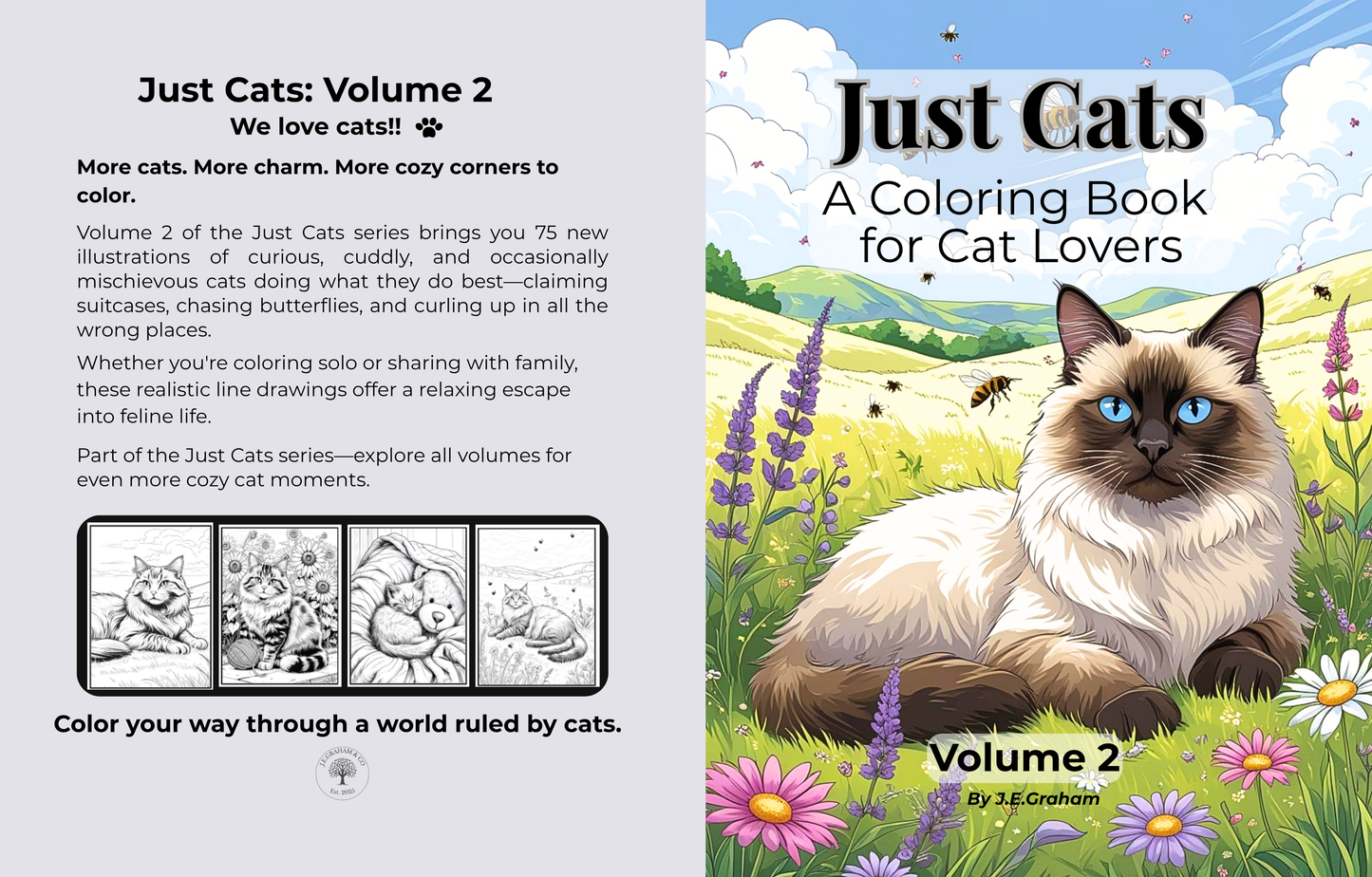 🐾 Purrfect Pair: Just Cats Vol. 1 + Vol. 2 (Digital PDF Bundle)