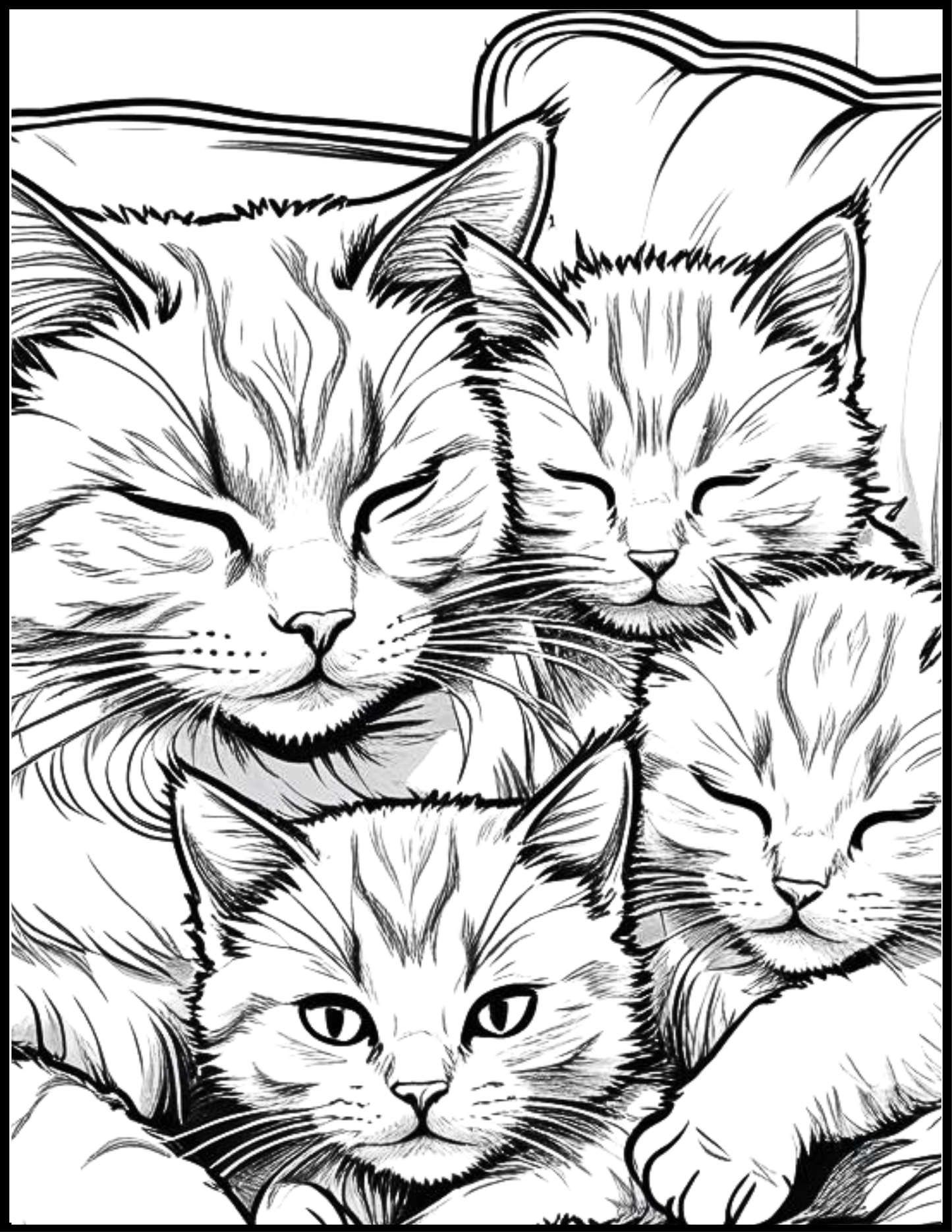 Just Cats: Volume 1 – A Coloring Book for Cat Lovers (Digital PDF Edition)