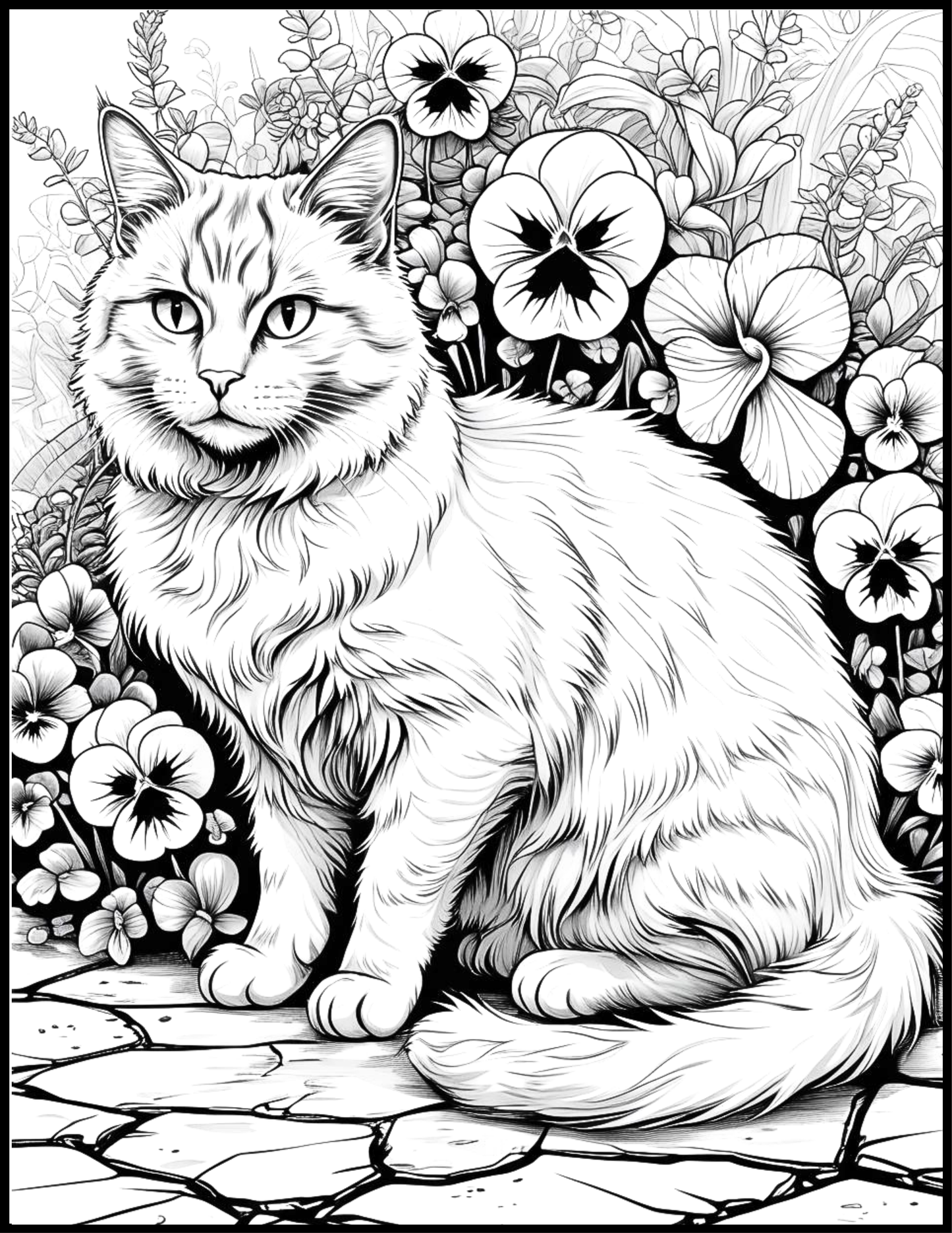 Just Cats: Volume 2 – A Coloring Book for Cat Lovers (Digital PDF Edition)