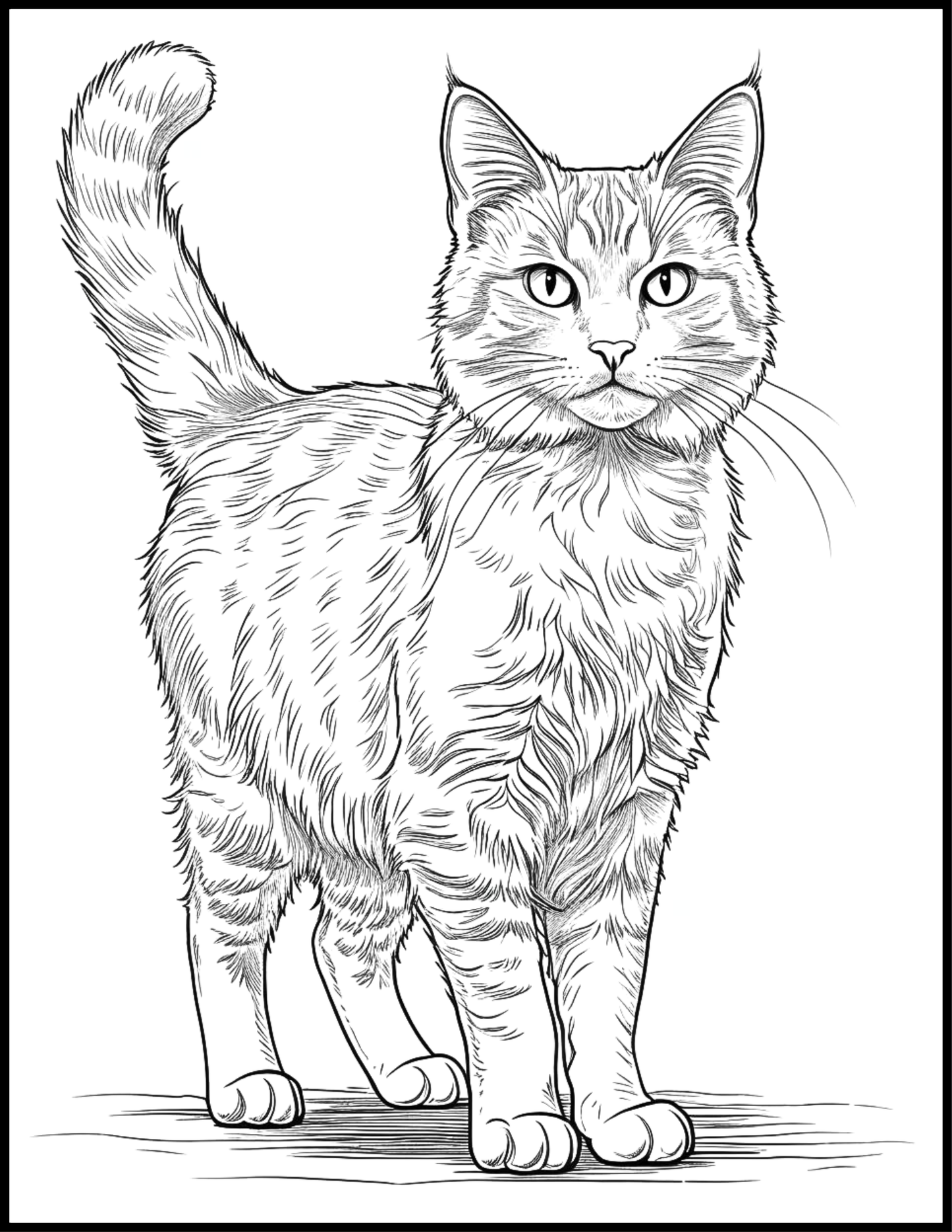 Just Cats: Volume 2 – A Coloring Book for Cat Lovers (Digital PDF Edition)