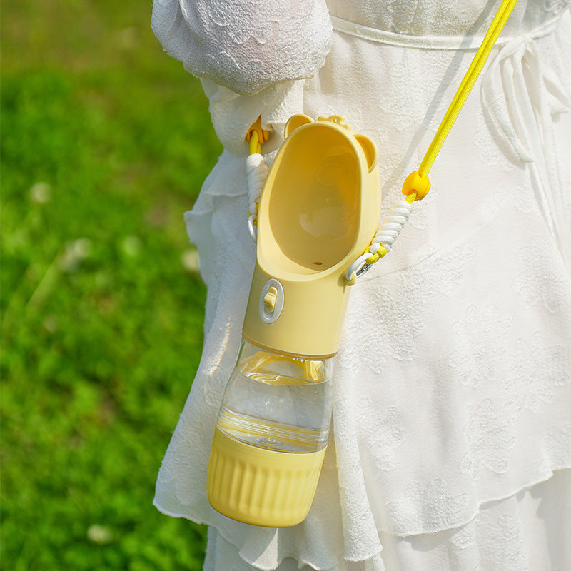 2-in-1 Portable Dog Water Bottle & Food Container - Travel Pet Feeder