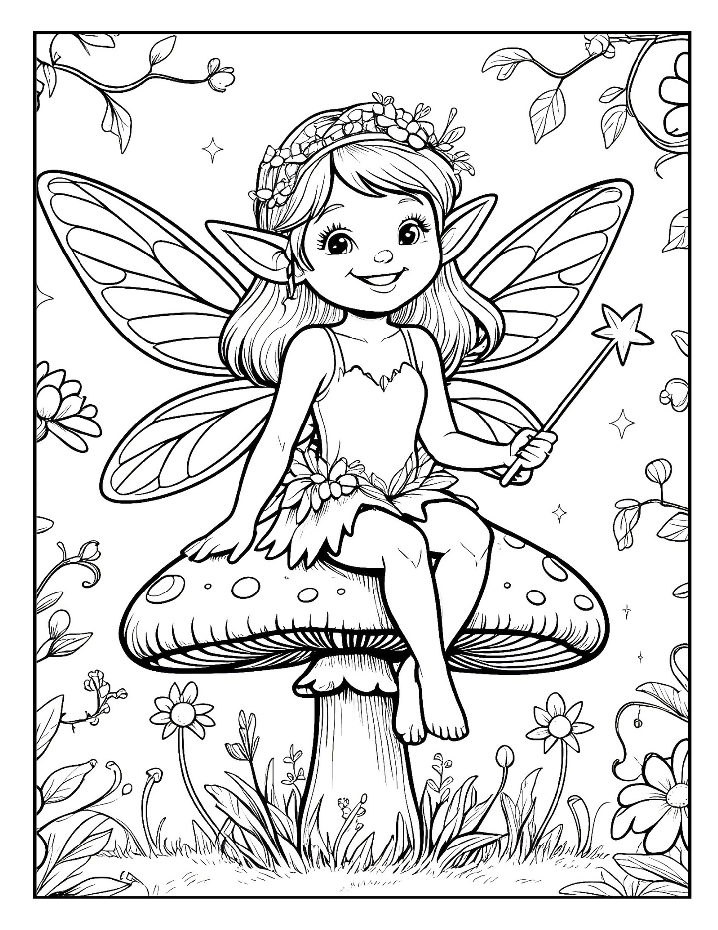 🧚‍♀️ Color Me Fairy Sparkle, Color, Repeat (Digital PDF Edition)