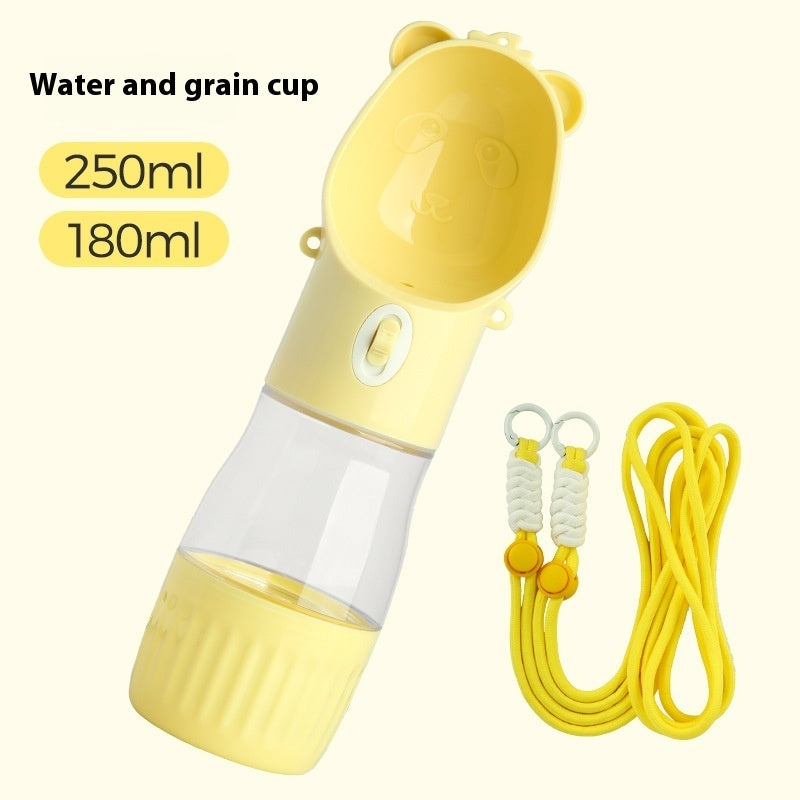 2-in-1 Portable Dog Water Bottle & Food Container - Travel Pet Feeder