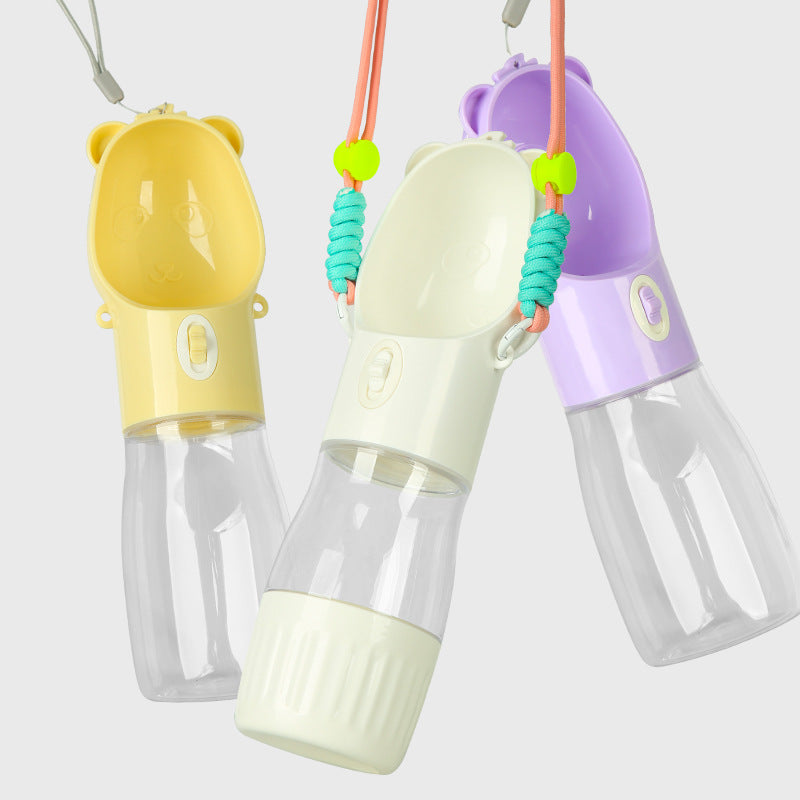 2-in-1 Portable Dog Water Bottle & Food Container - Travel Pet Feeder